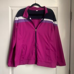purple windbreaker